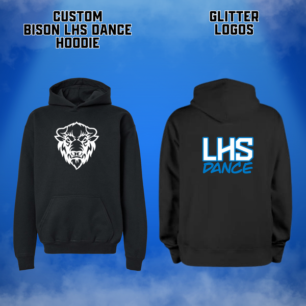 Bison LHS Dance Hoodie (Glitter Logos)