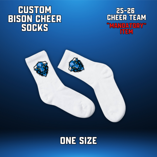 25-26 Cheer Team Bison Cheer Socks