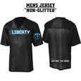 CUSTOM Liberty Mens Football Jersey - BLACK NON-GLITTER