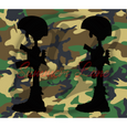 SUBLIMATION TRANSFER SHEET Army Camo 20oz Skinny Straight