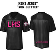 CUSTOM LHS Mens Football Jersey - BLACK & PINK NON-GLITTER