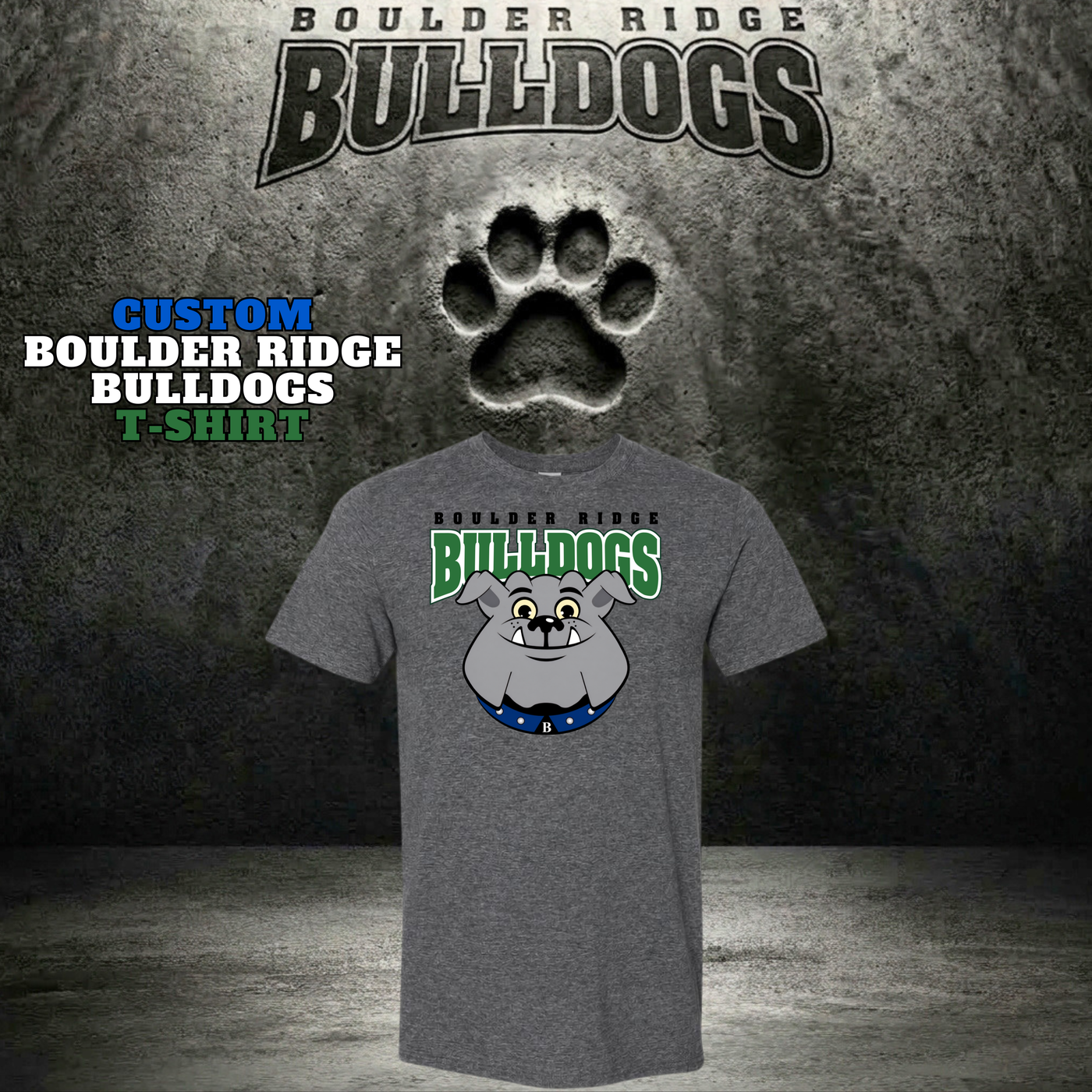 Boulder Ridge Bulldogs T-shirt - GRAPHITE HEATHER