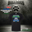 Boulder Ridge Bulldogs Staff T-shirt - BLACK- "STAFF ONLY"
