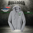 Boulder Ridge Bulldogs Full-Zip Hoodie - ATHLETIC HEATHER GREY - "STAFF ONLY"
