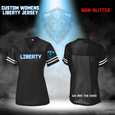 CUSTOM Liberty Womens Football Jersey - BLACK NON-GLITTER