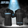 CUSTOM Liberty Mens Football Jersey - BLACK