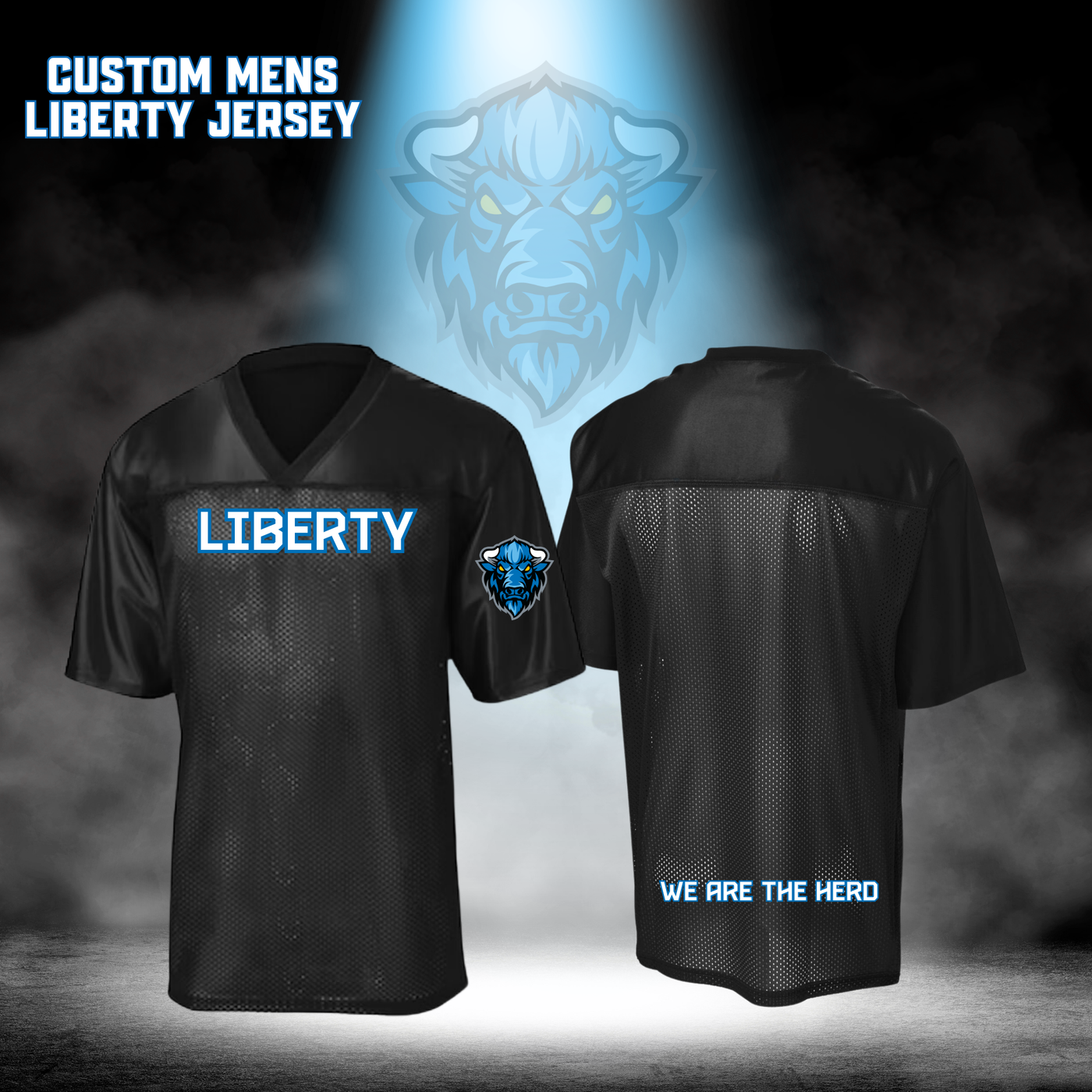 CUSTOM Liberty Mens Football Jersey - BLACK