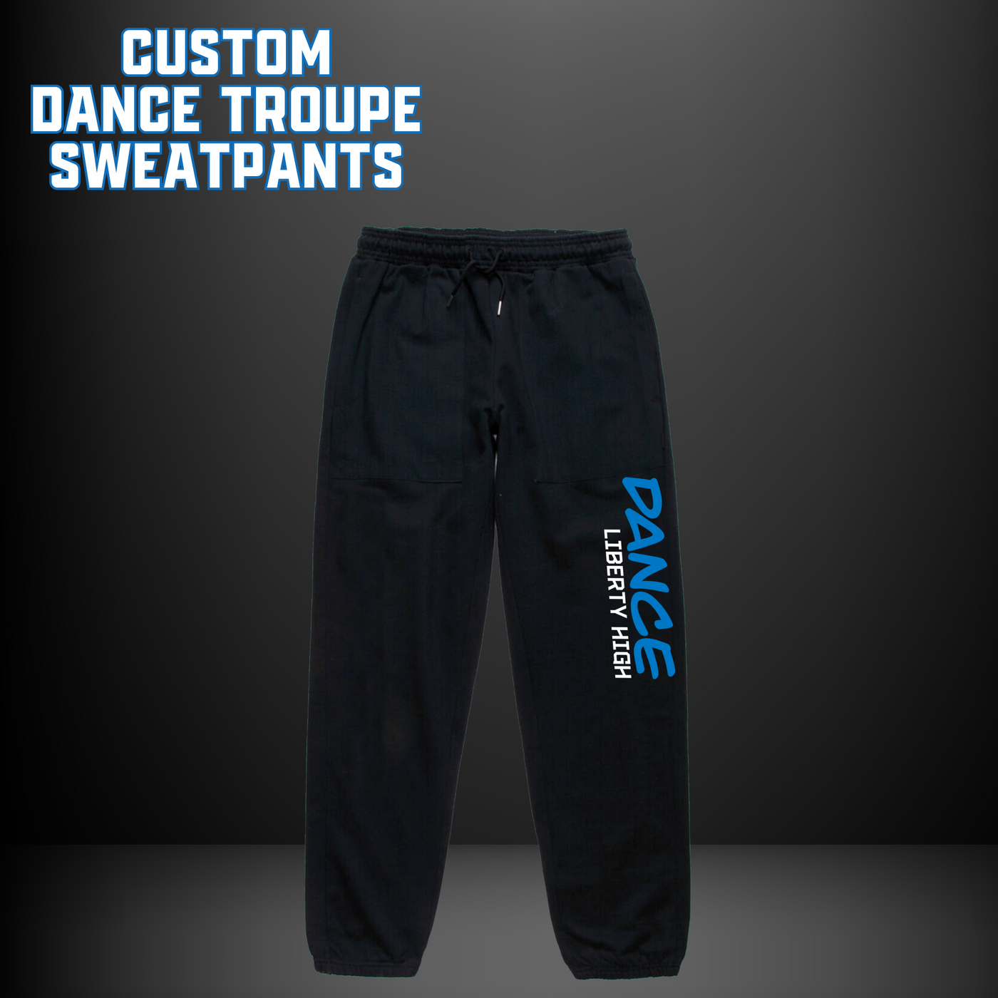 Dance Troupe Sweatpants - BLACK (Glitter Logo)