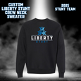 CUSTOM LIBERTY STUNT Crew Neck Sweater - Black