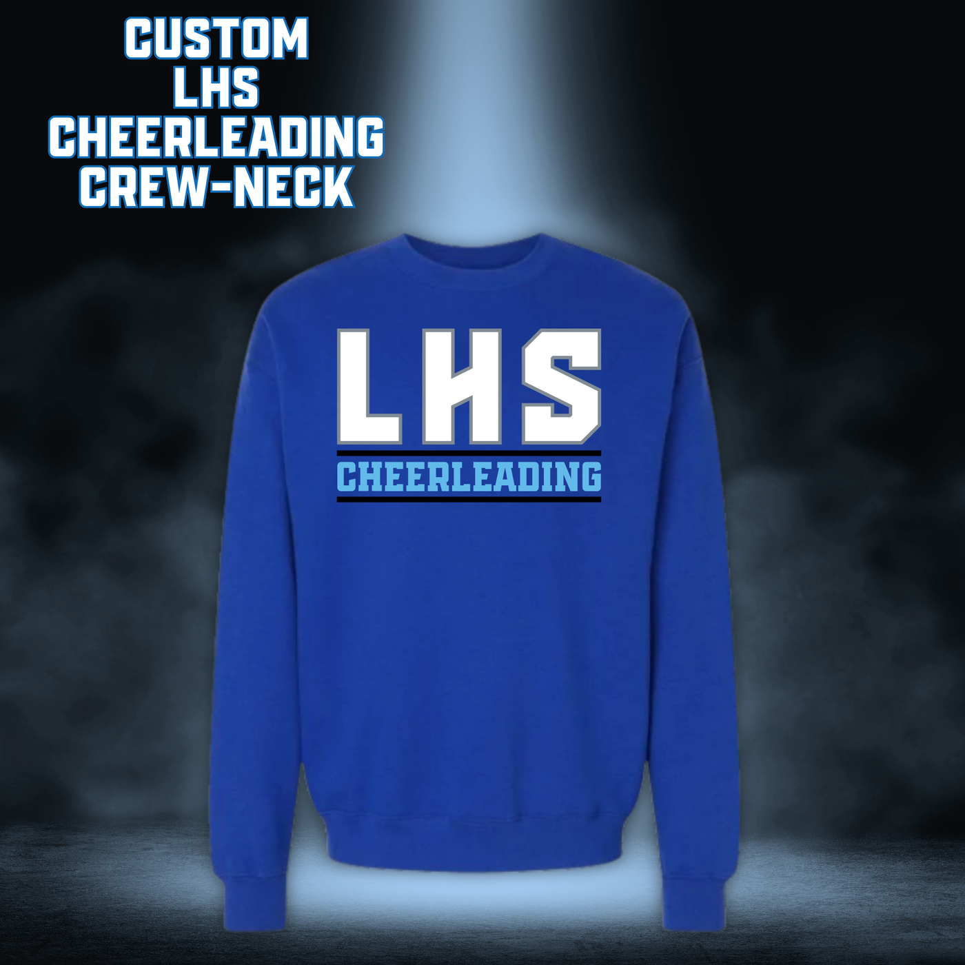 LHS Cheerleading Crewneck Sweater- BLUE