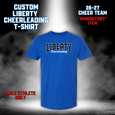 26-27 Cheer Team Liberty Cheerleading T-Shirt - BLUE