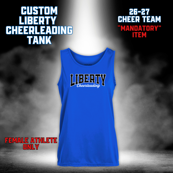 26-27 Cheer Team Liberty Cheerleading Tank - BLUE