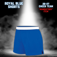 26-27 Cheer Team Royal Blue Cheer Shorts