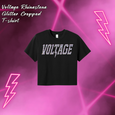Voltage Rhinestone Glitter Cropped T-Shirt - ADULT