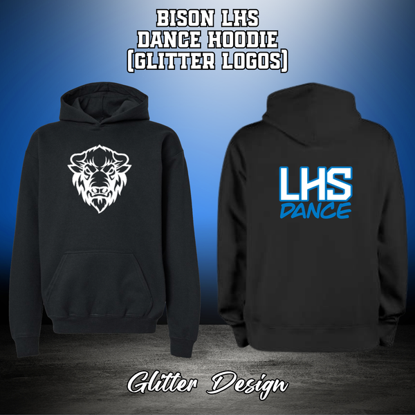 Bison LHS Dance Hoodie (Glitter Logos)