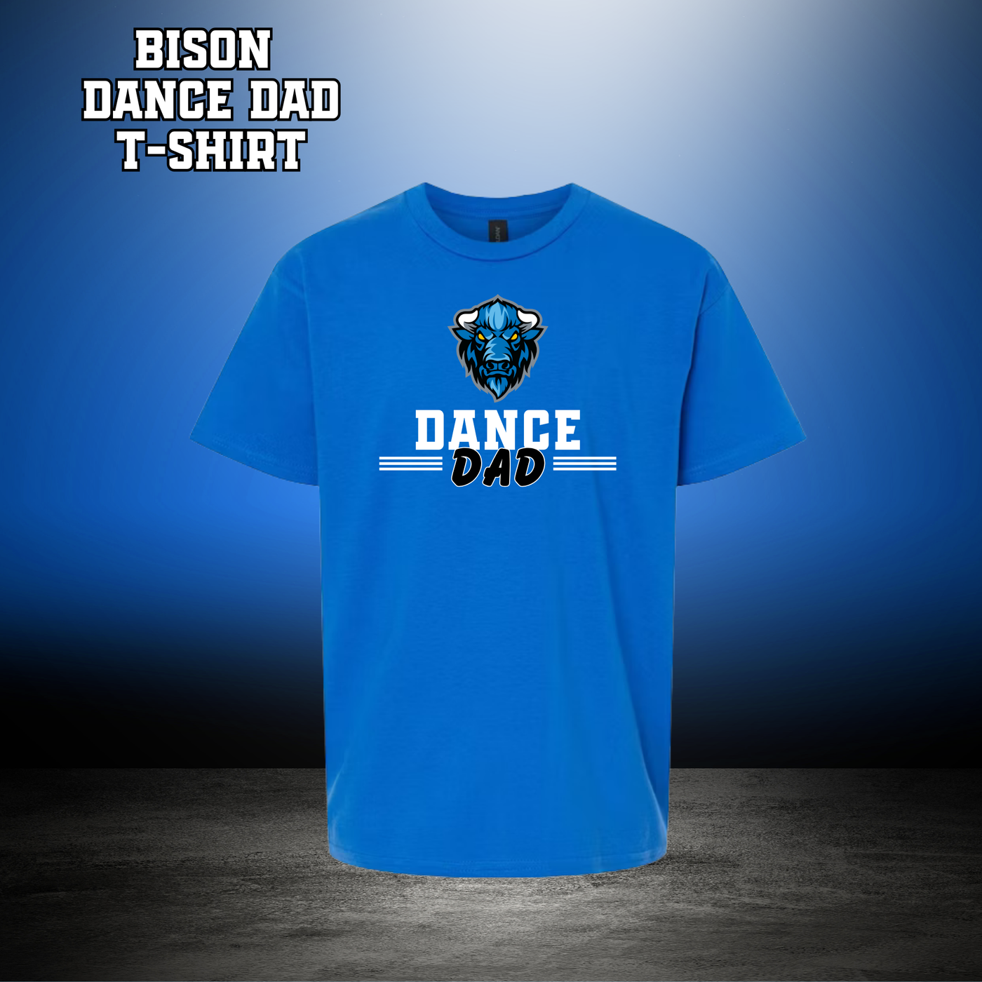 Bison Dance Dad T-Shirt - BLUE