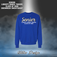 GLITTER Senior Liberty Dance Troupe Class of 2026 Crewneck Sweater- BLUE