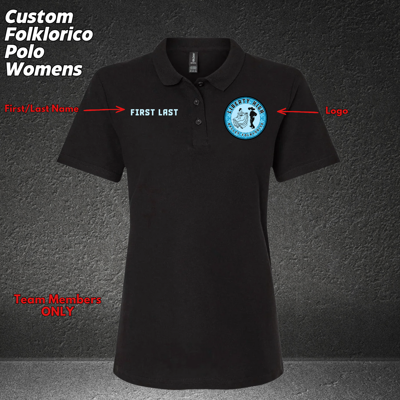 WOMENS Custom LHS Folklorico Polo TEAM Members