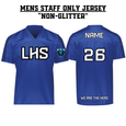 STAFF ONLY LHS Mens Football Jersey - BLUE NON-GLITTER