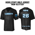 STAFF ONLY Liberty Mens Football Jersey - BLACK NON-GLITTER