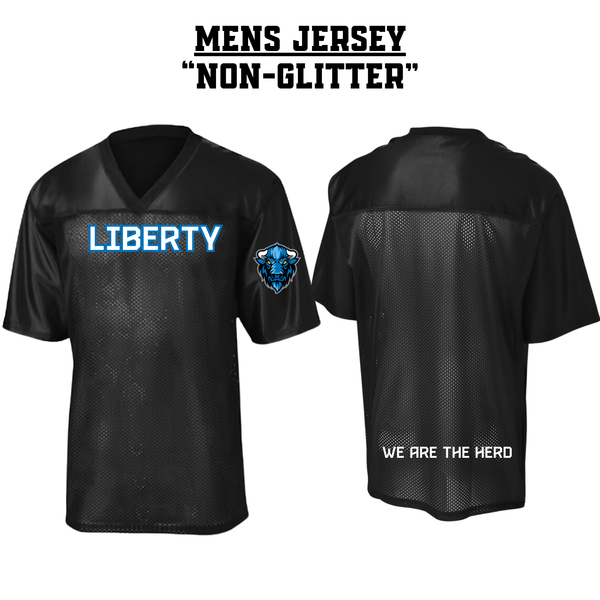 CUSTOM Liberty Mens Football Jersey - BLACK NON-GLITTER