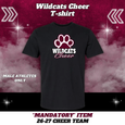 26-27 Cheer Team Wildcats Cheer T-shirt - BLACK