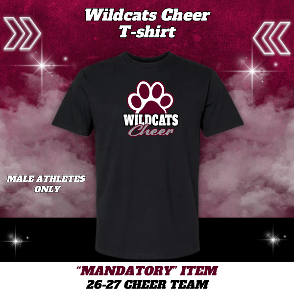 26-27 Cheer Team Wildcats Cheer T-shirt - BLACK
