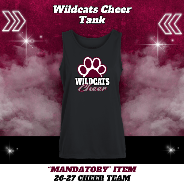 26-27 Cheer Team Wildcats Cheer Tank - BLACK