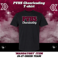 26-27 Cheer Team PVHS Cheerleading T-Shirt - BLACK