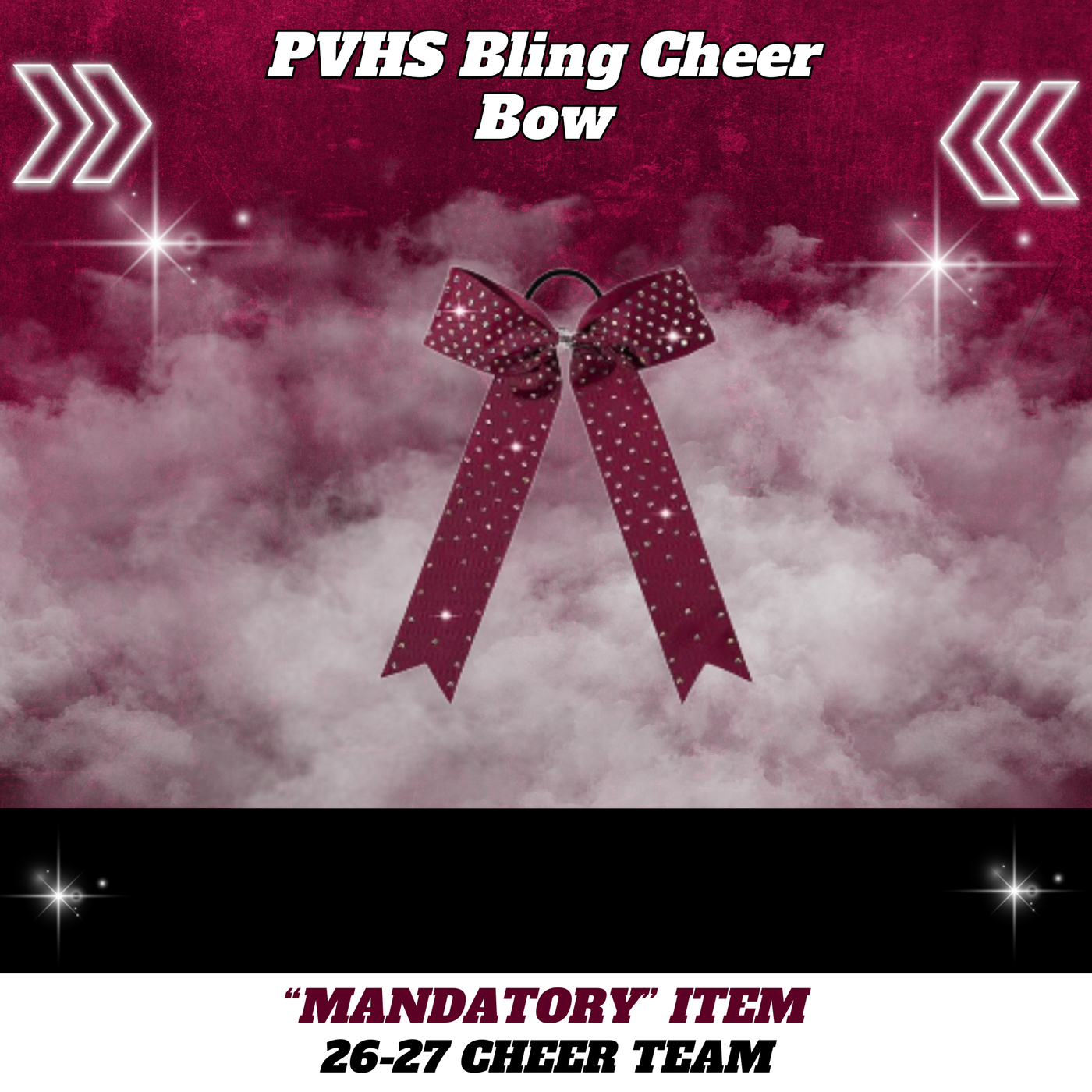 26-27 Cheer Team PVHS Bling Cheer Bow