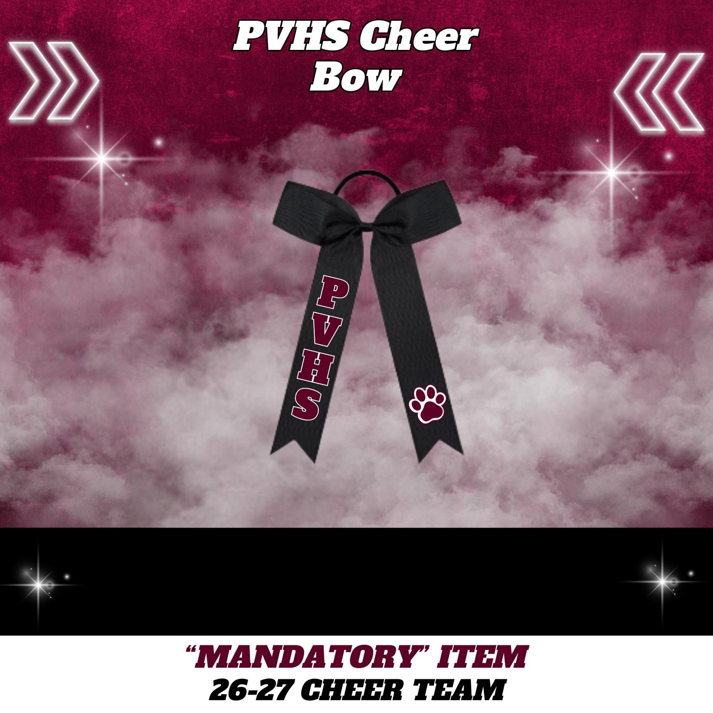 26-27 Cheer Team PVHS Cheer Bow