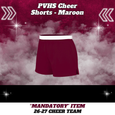 26-27 Cheer Team Maroon Cheer Shorts
