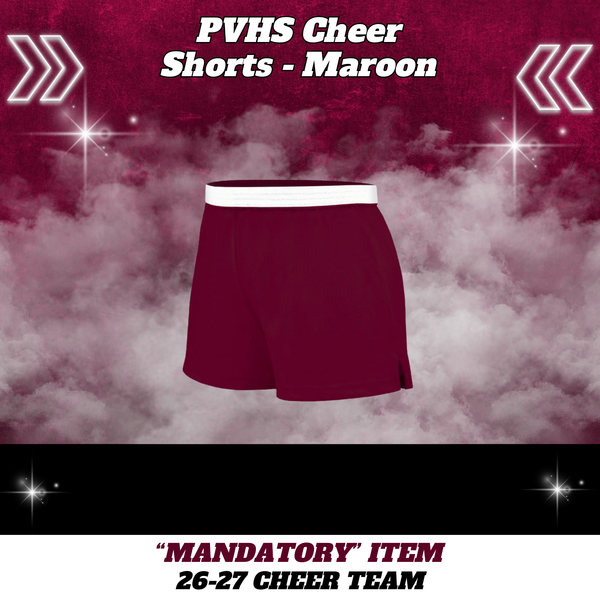 26-27 Cheer Team Maroon Cheer Shorts