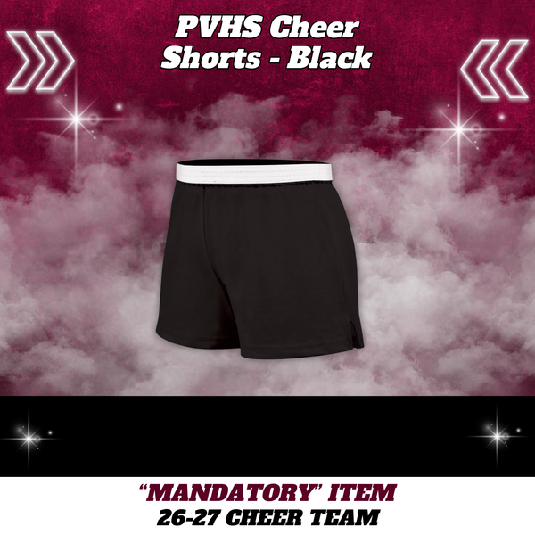 26-27 Cheer Team Black Cheer Shorts