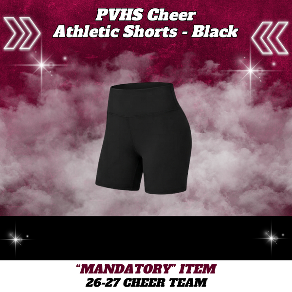 26-27 Cheer Team Black Athletic Cheer Shorts