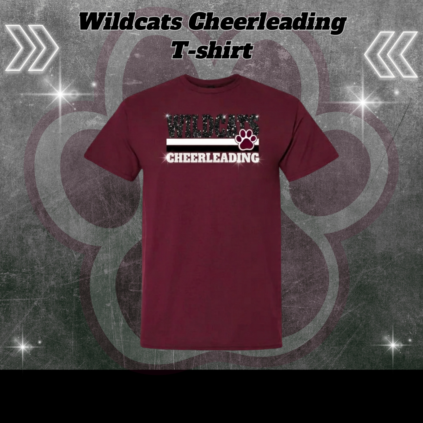 Wildcats Cheerleading T-Shirt - MAROON
