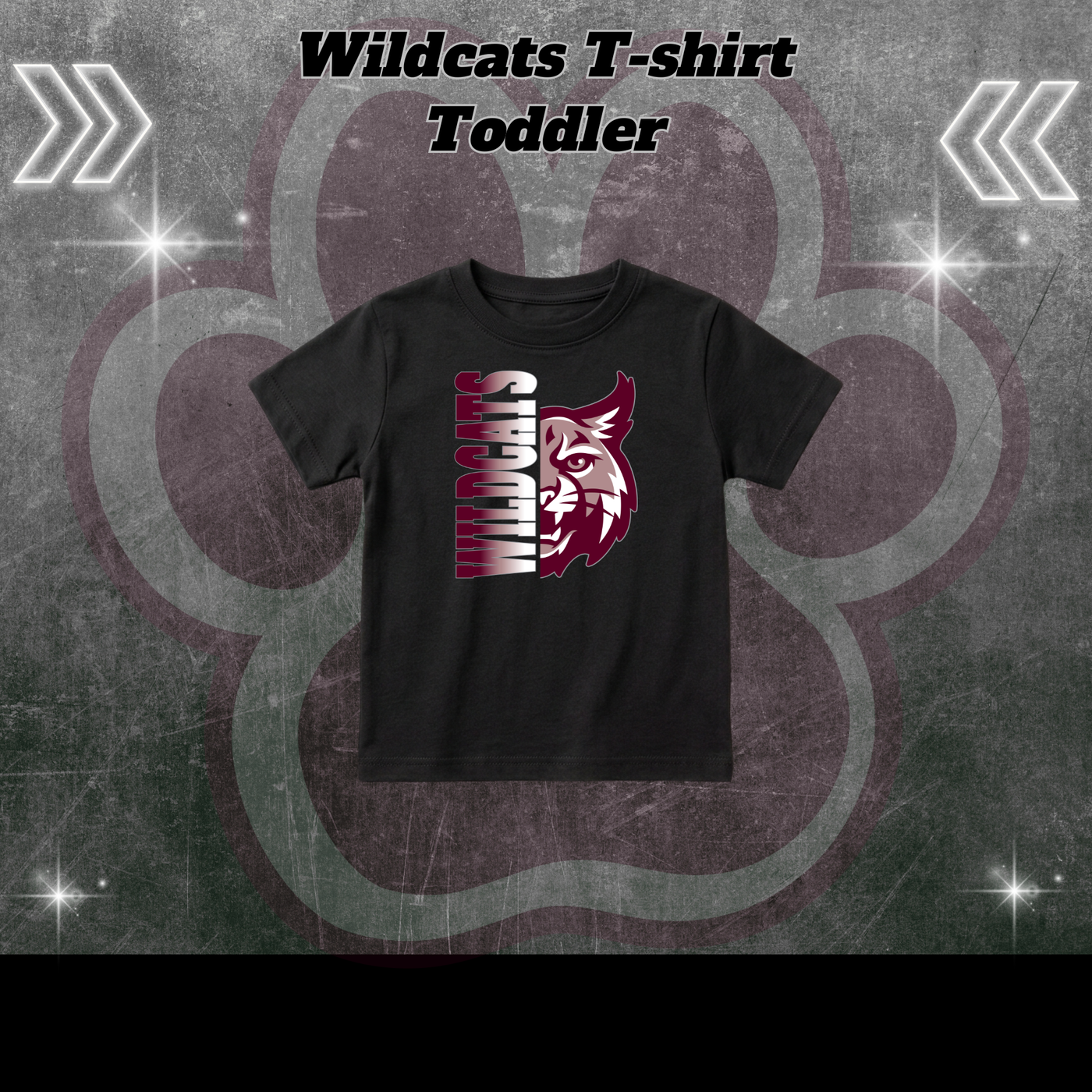 Toddler Wildcats T-Shirt - BLACK