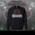 Wildcats Paw Rhinestone/Glitter Crew Neck Sweater