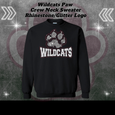 Wildcats Paw Rhinestone/Glitter Crew Neck Sweater