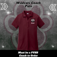 WOMENS CUSTOM Wildcats Polo - MAROON - Coaches ONLY