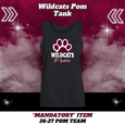 26-27 Pom Team Wildcats Pom Tank - BLACK