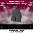 26-27 Pom Team Athletic Pom Shorts - GRAY