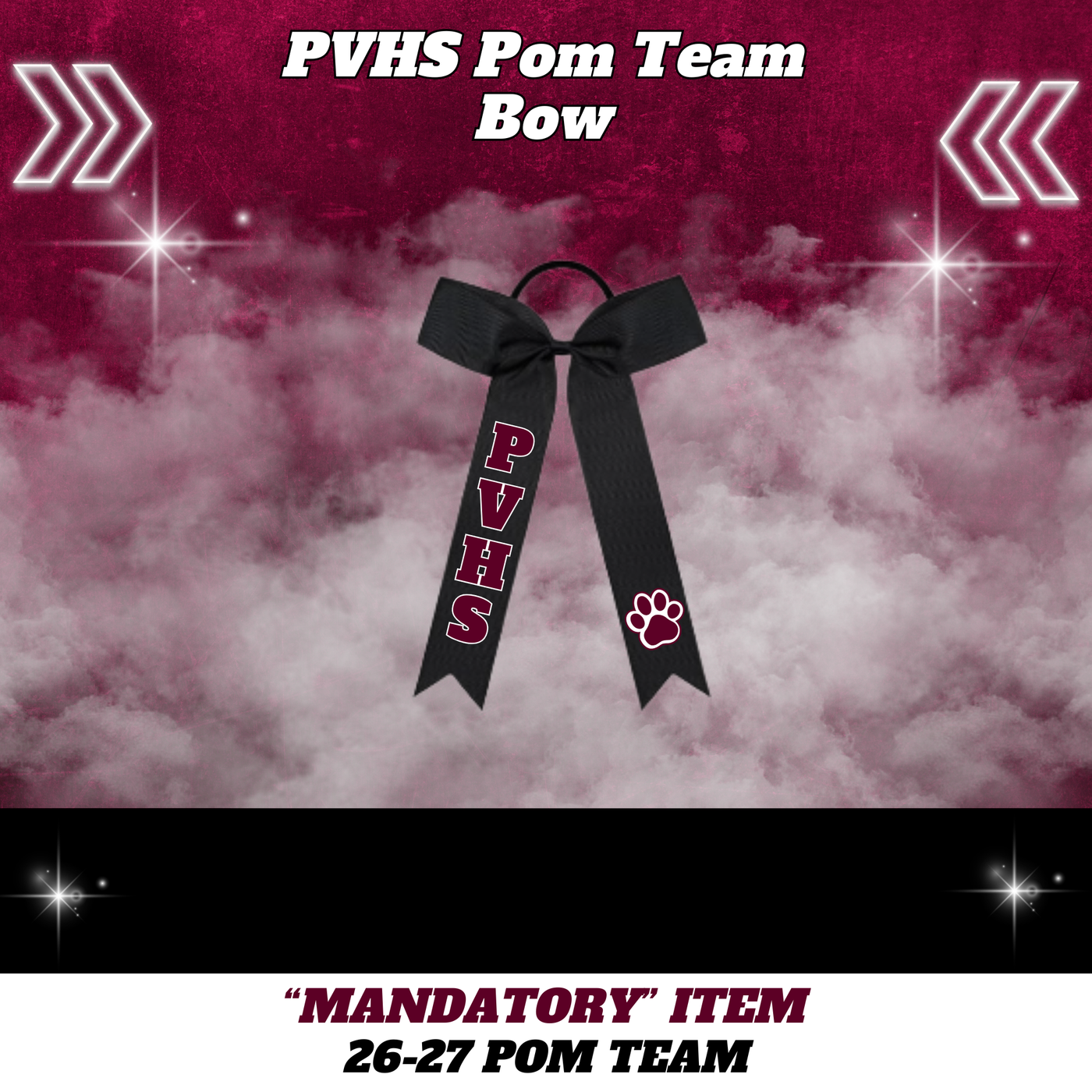 26-27 Pom Team PVHS Pom Bow