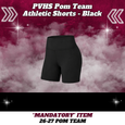 26-27 Pom Team Athletic Pom Shorts - BLACK