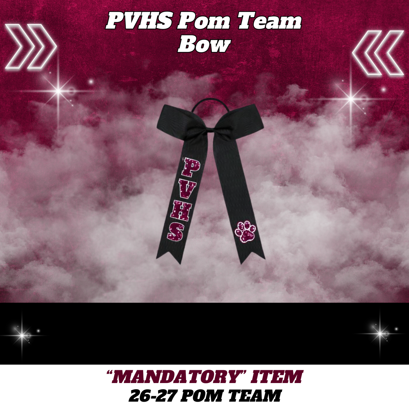 26-27 Pom Team PVHS Pom Bow