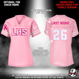 Custom Liberty Pink Football Jersey