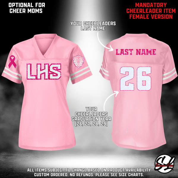 Custom Liberty Pink Football Jersey