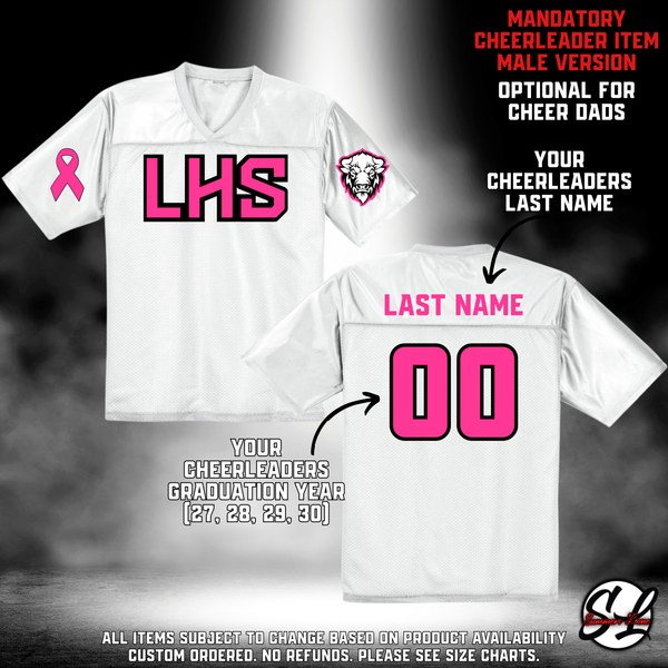 26-27 Cheer Team Custom Liberty White Football Jersey