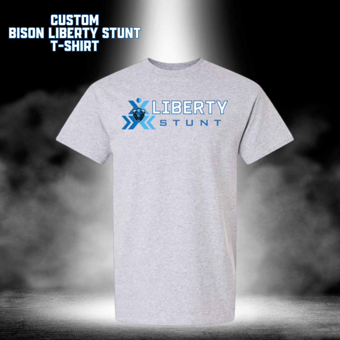 CUSTOM BISON LIBERTY STUNT T-Shirt - Gray