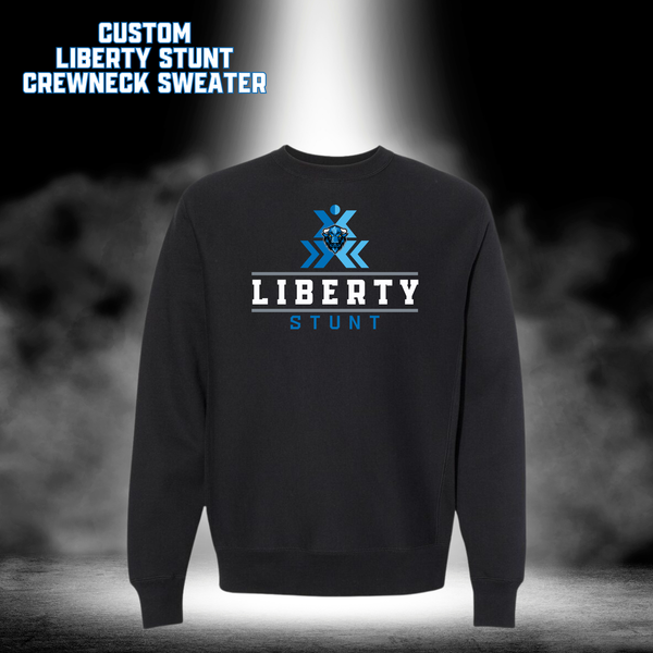 CUSTOM LIBERTY STUNT Crewneck Sweater - Black